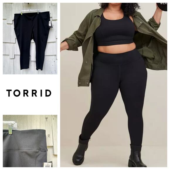 NWT Torrid Full Length Side Pocket Active Leggings Performance‎ Wear Size 5X - Picture 1 of 9